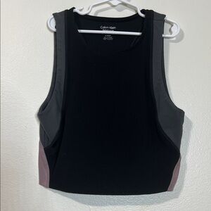 Calvin Klein Black Tank Top with Gray & Mauve Panels